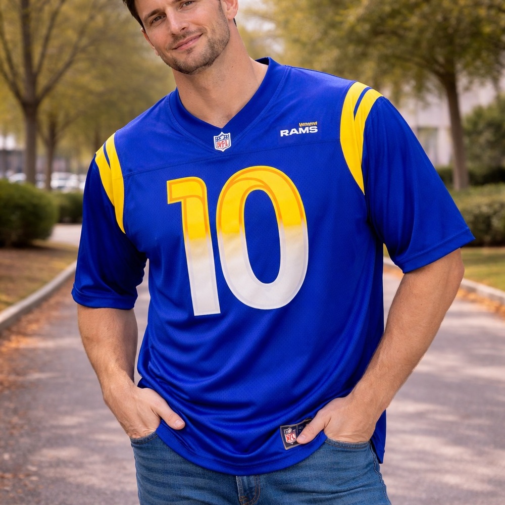 NFL Los‎ Angeles Rams Cooper Kupp #10 Jersey Pro Line Blue men’s Size 2XL
